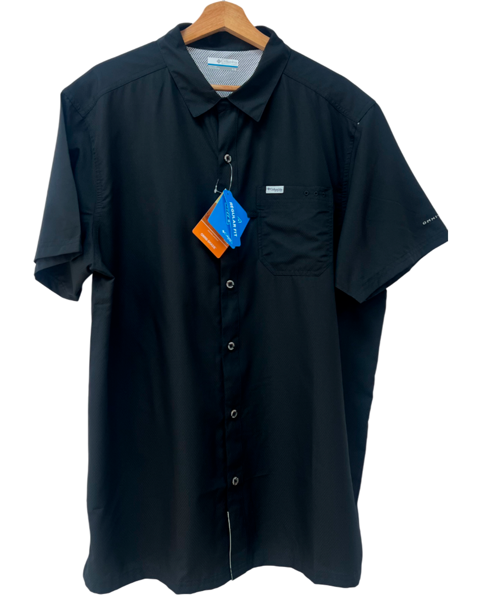 Camisa Columbia PFG Negra Slack Tide