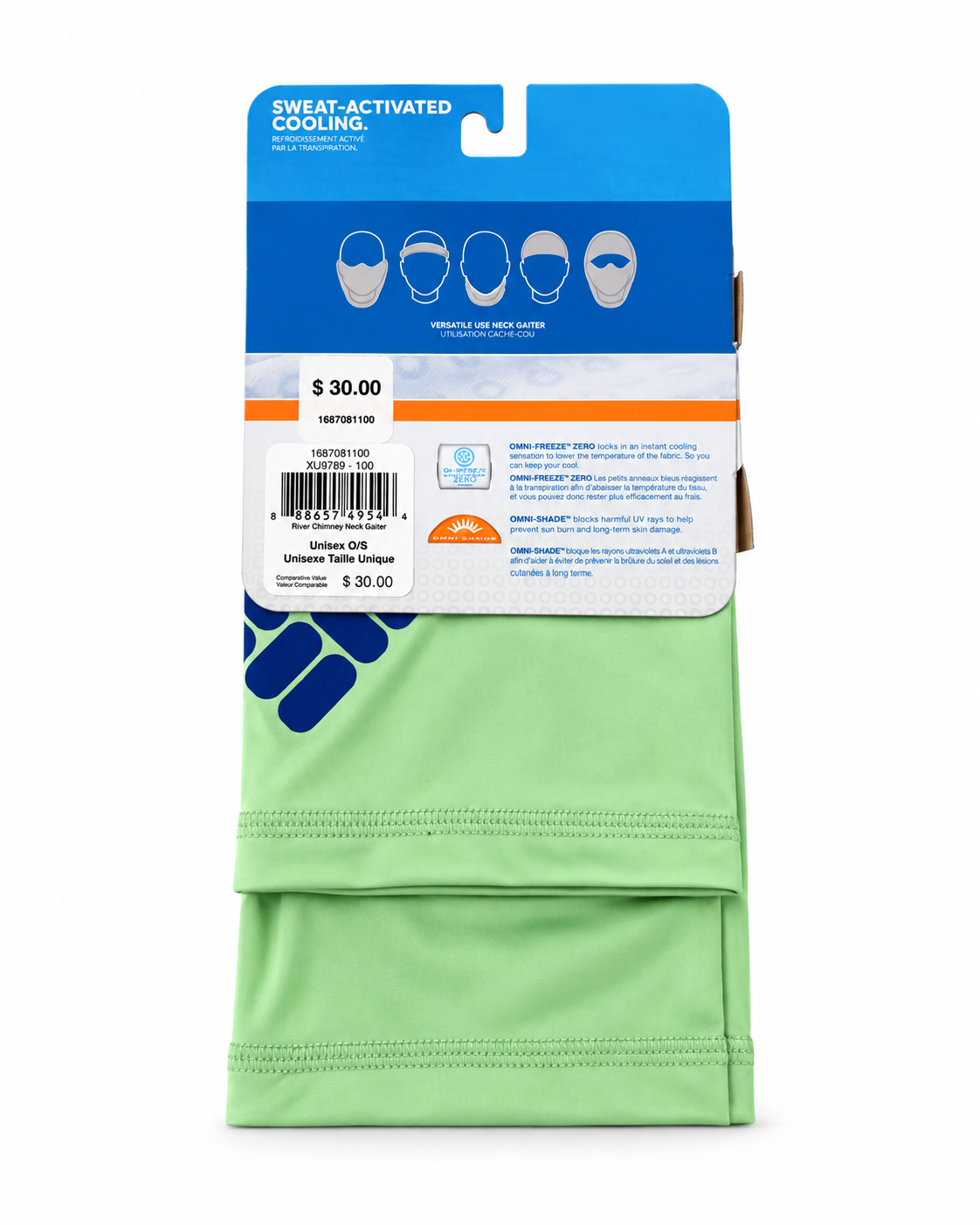 Balaclava Columbia PFG verde agua