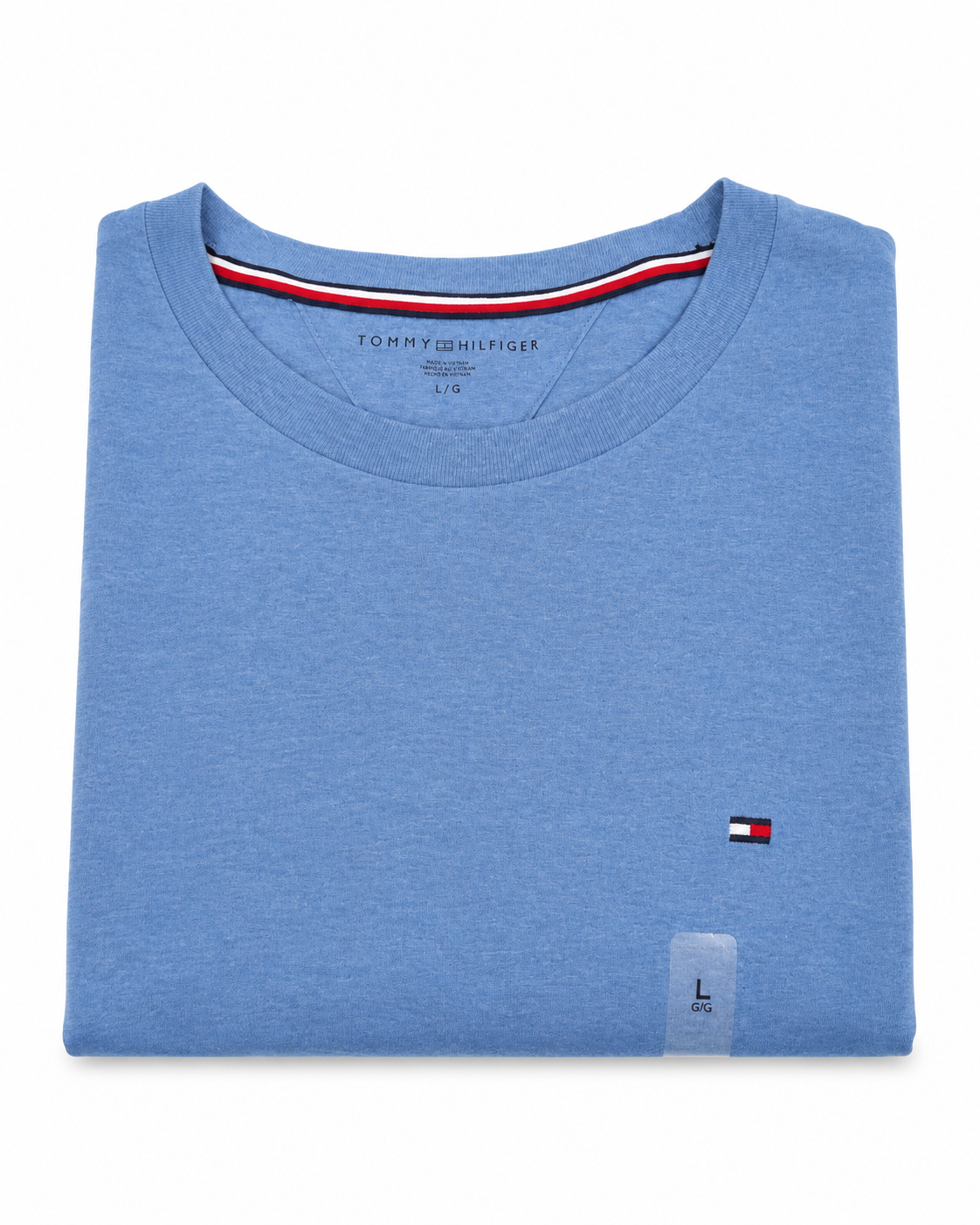 Polo Básico Tommy Hilfiger Celeste Jaspeado