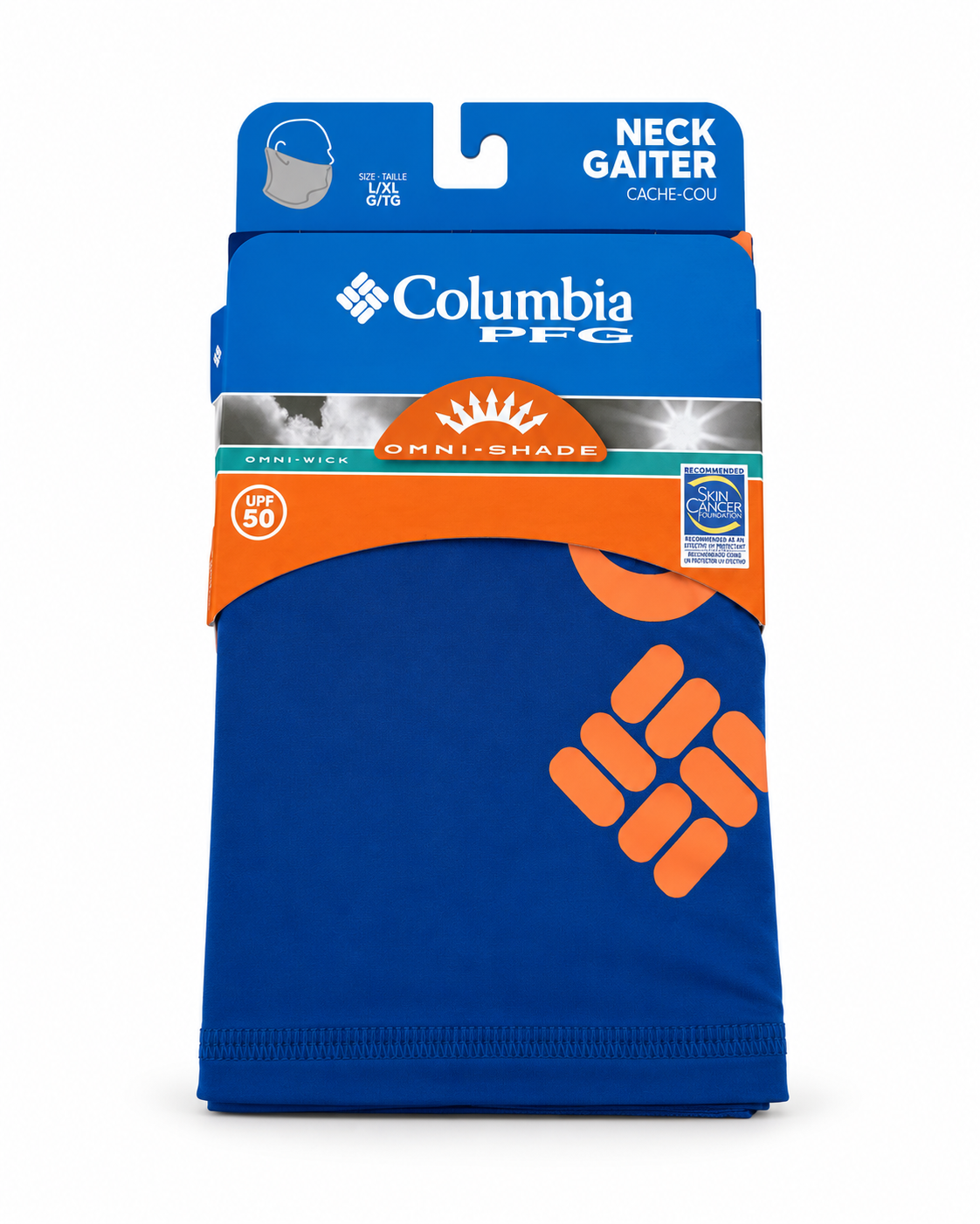 Balaclava Columbia PFG azul con naranja