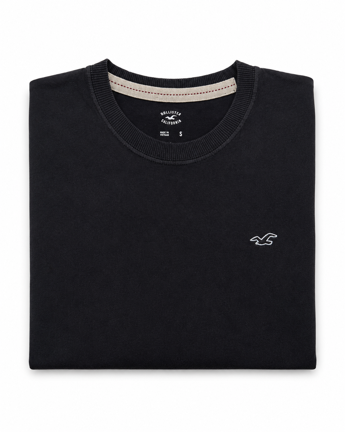 Polo Hollister Negro Acid Wash