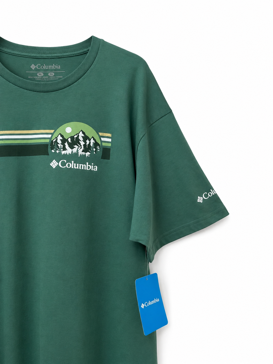 Polo Columbia Verde Cobalto