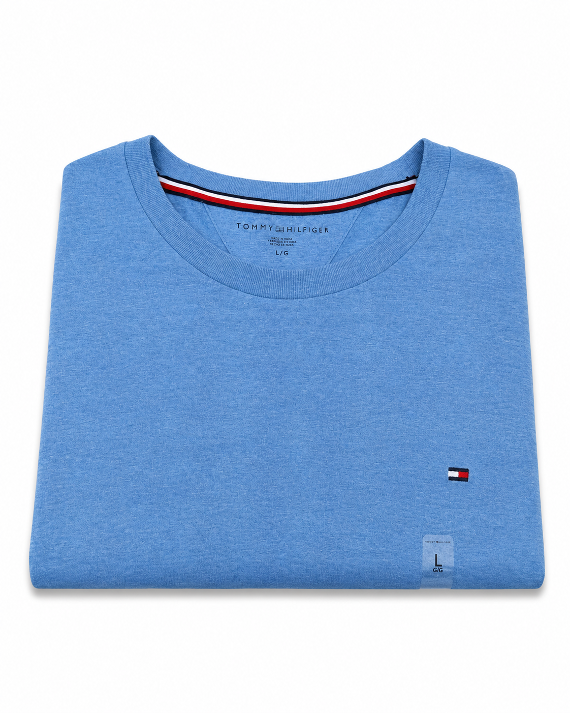 Polo Básico Tommy Hilfiger Celeste Jaspeado