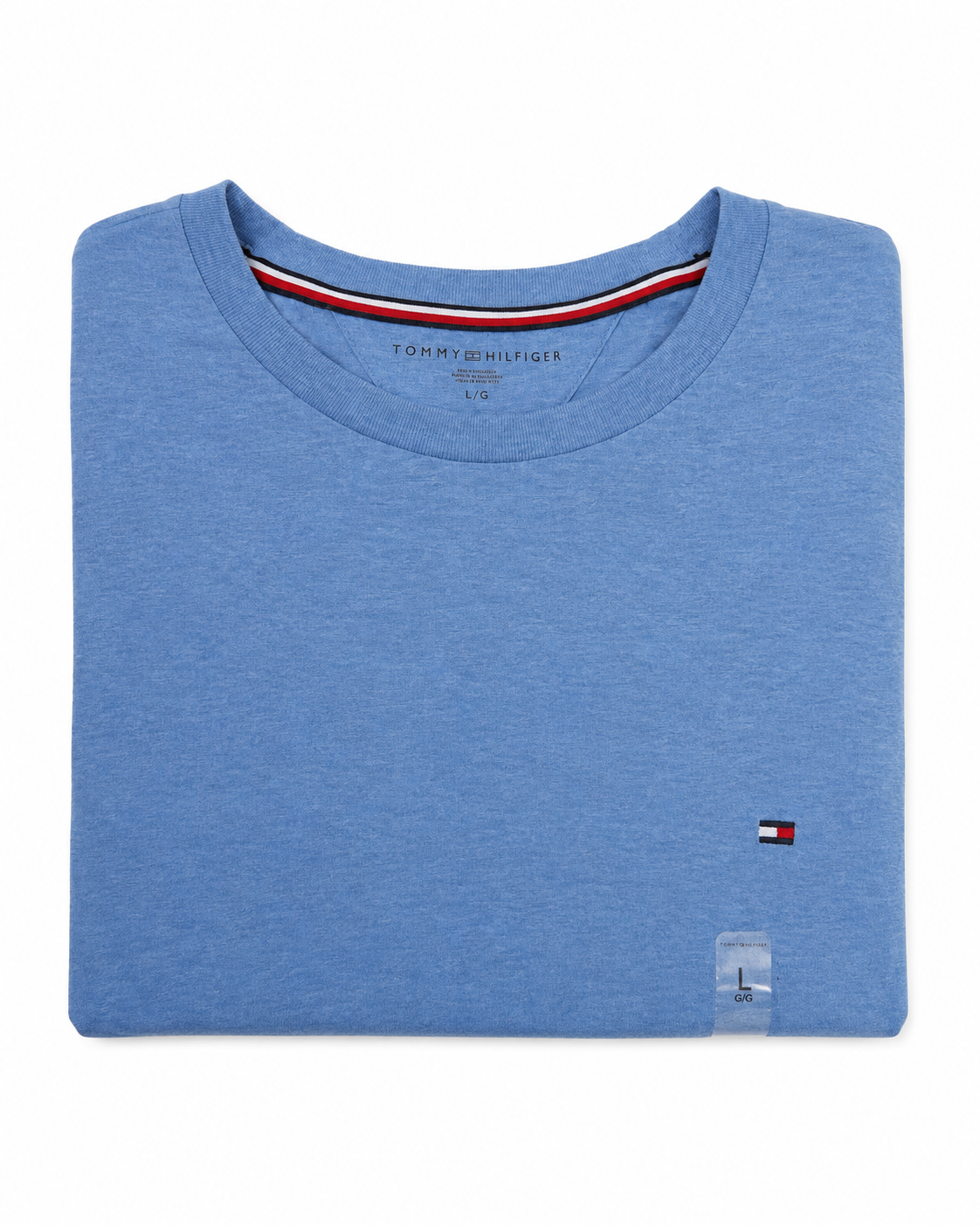 Polo Básico Tommy Hilfiger Celeste Jaspeado