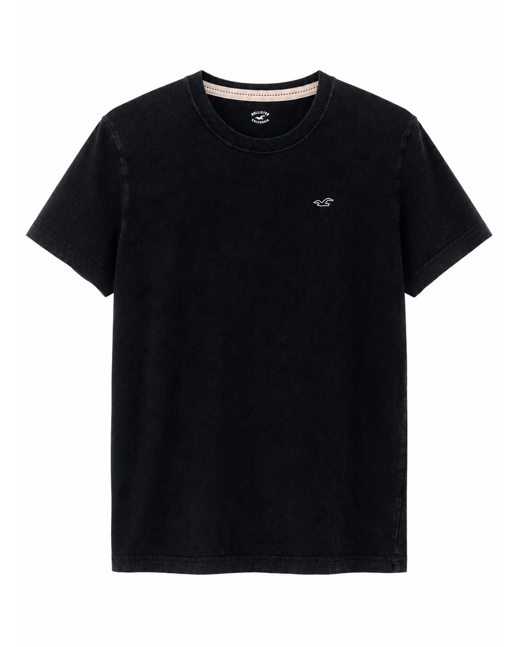 Polo Hollister Negro Acid Wash