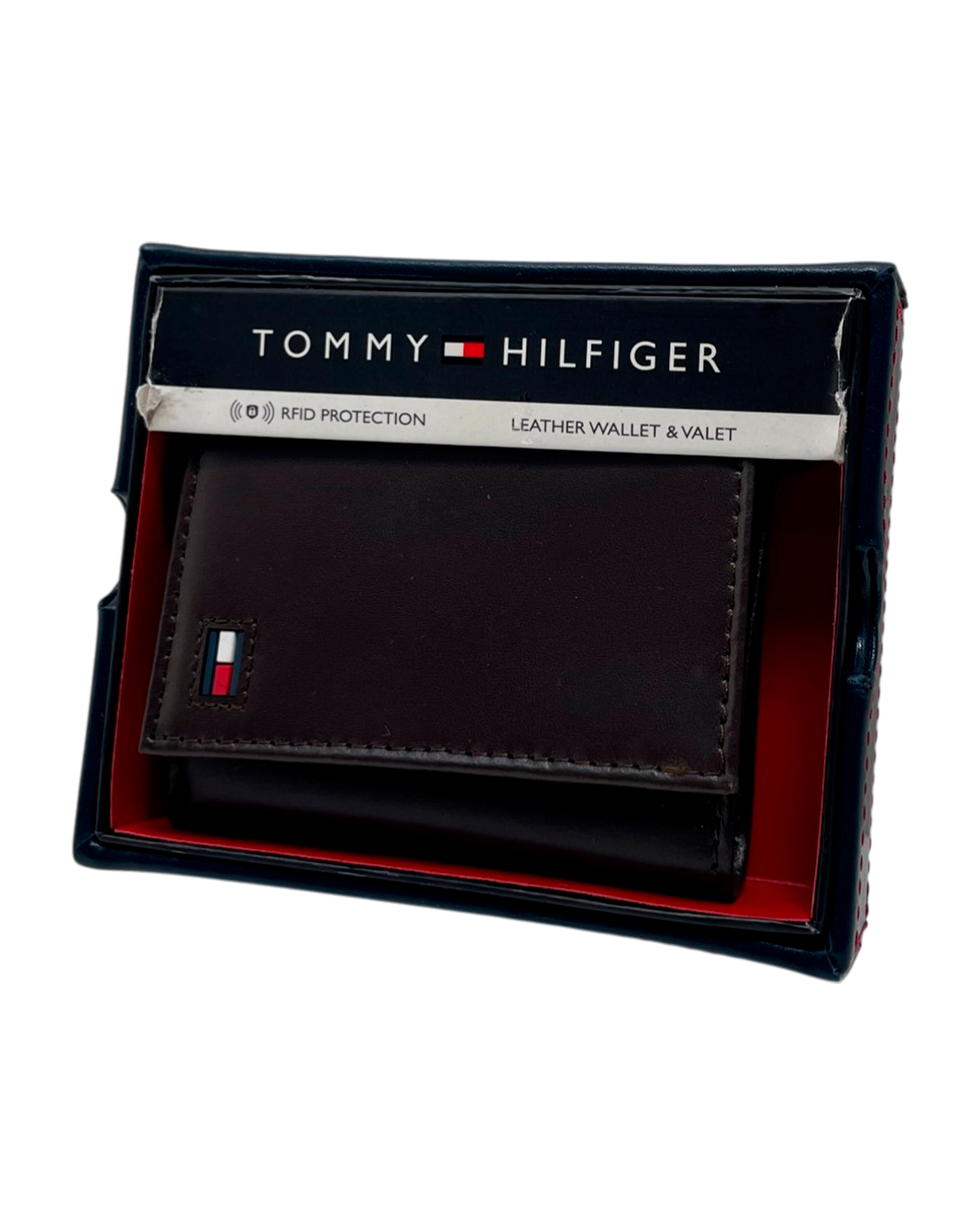 Billetera Tommy Hilfiger Trifold 100% Cuero