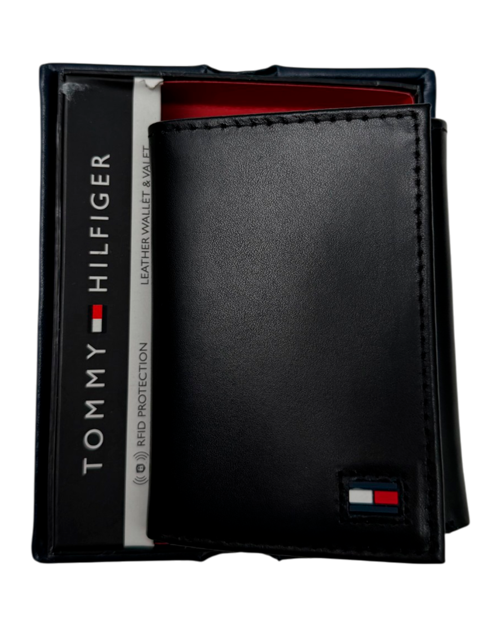 Billetera Tommy Hilfiger Trifold 100% Cuero