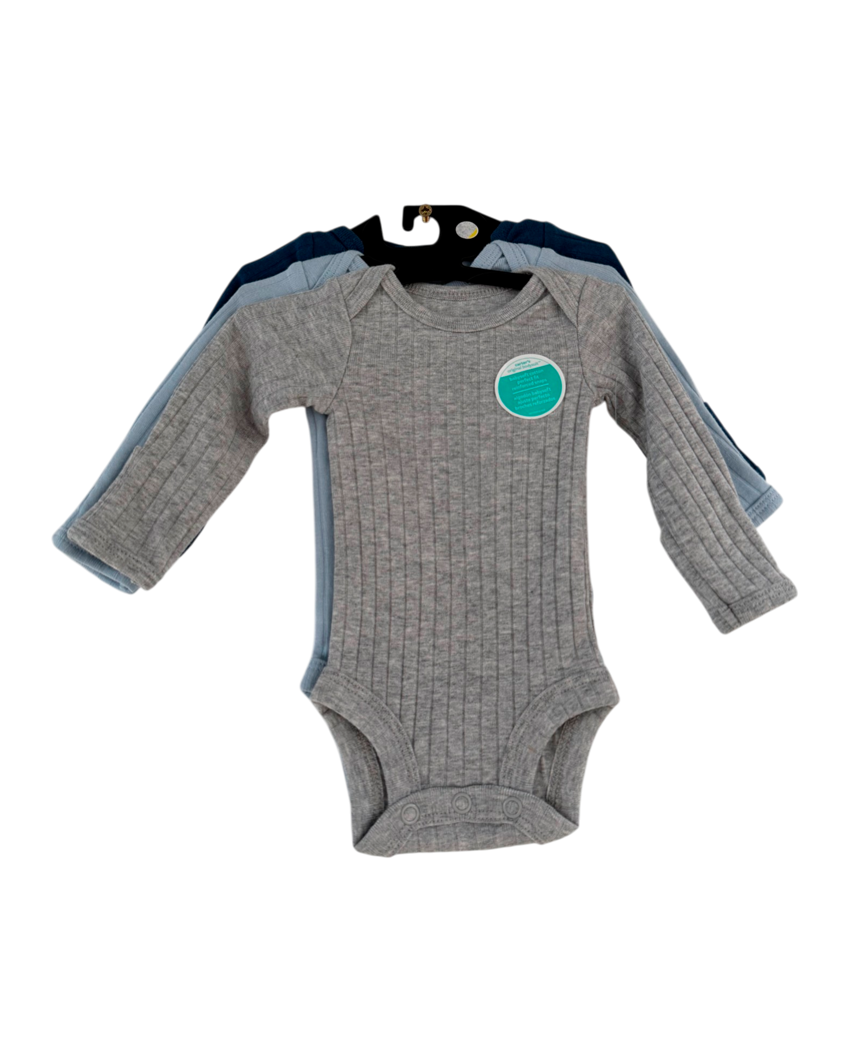 Pack x3 Body Manga Larga Carters Para Bebe