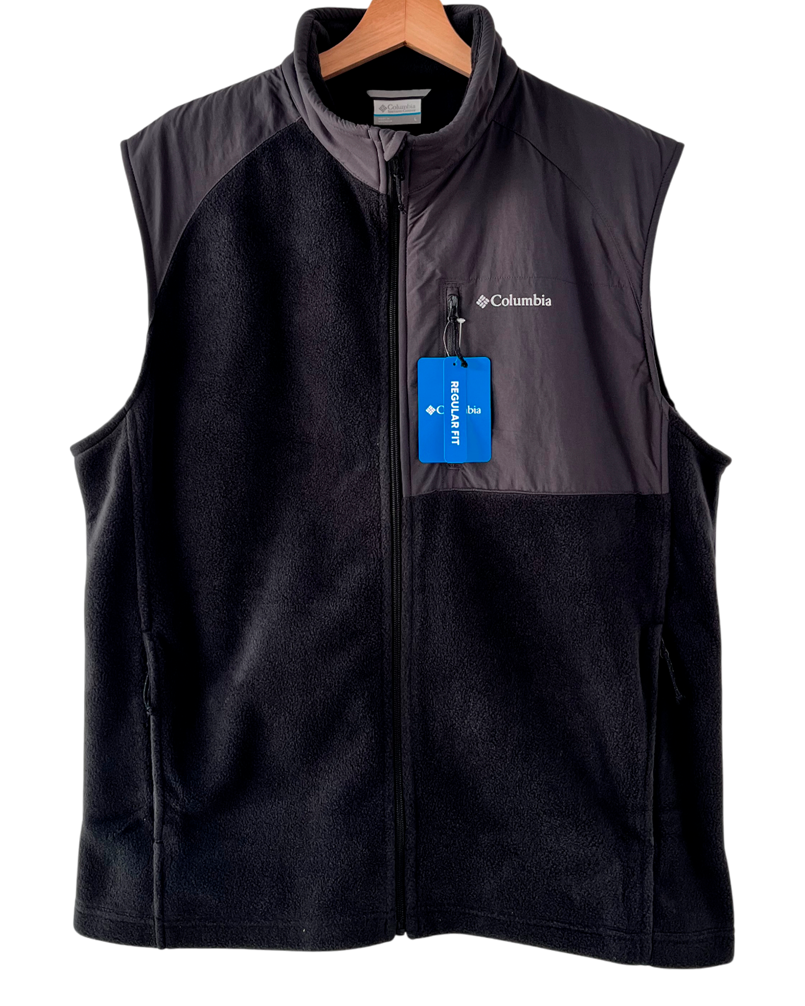 Chaleco Polar Columbia Negro/Gris