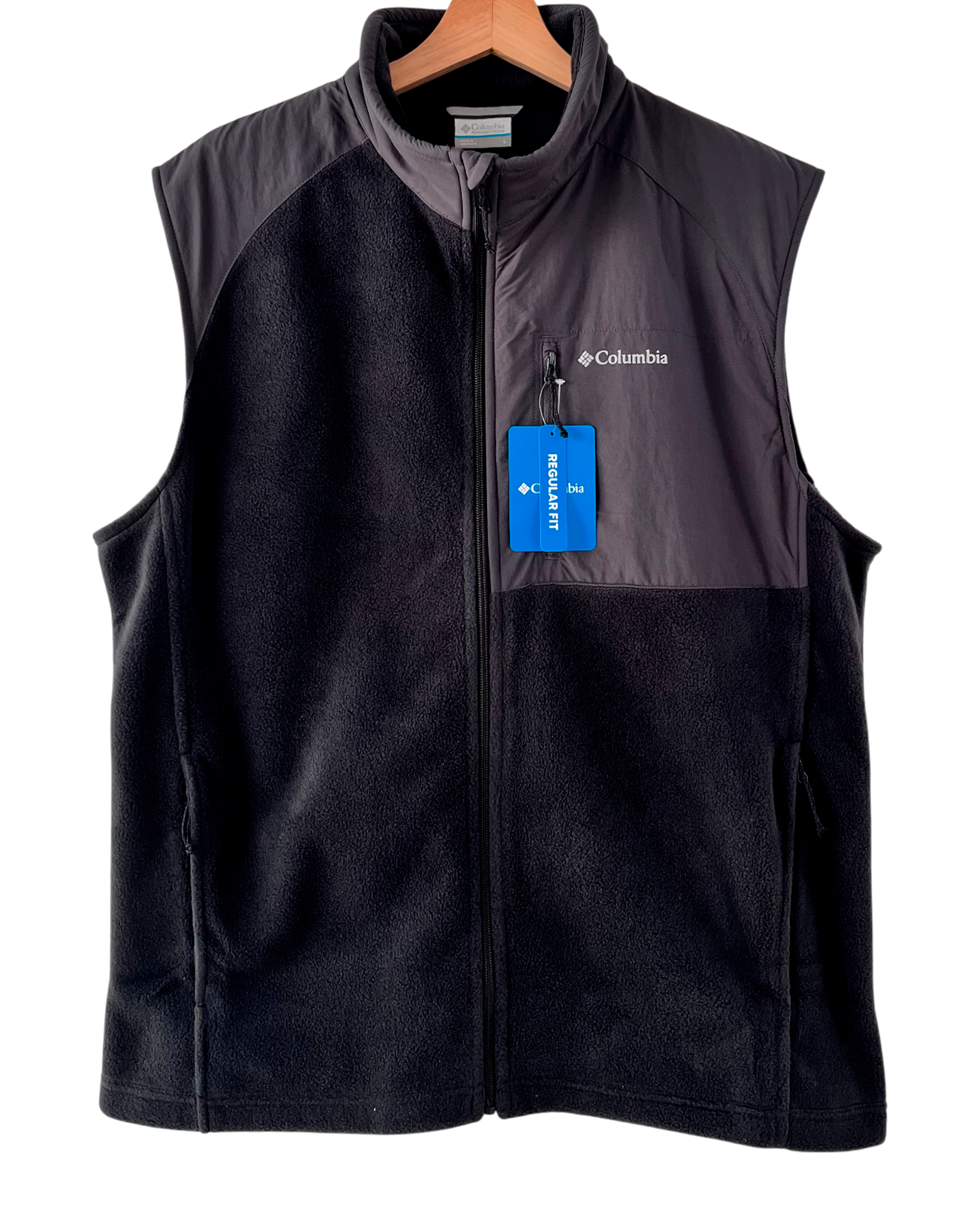 Chaleco Polar Columbia Negro/Gris