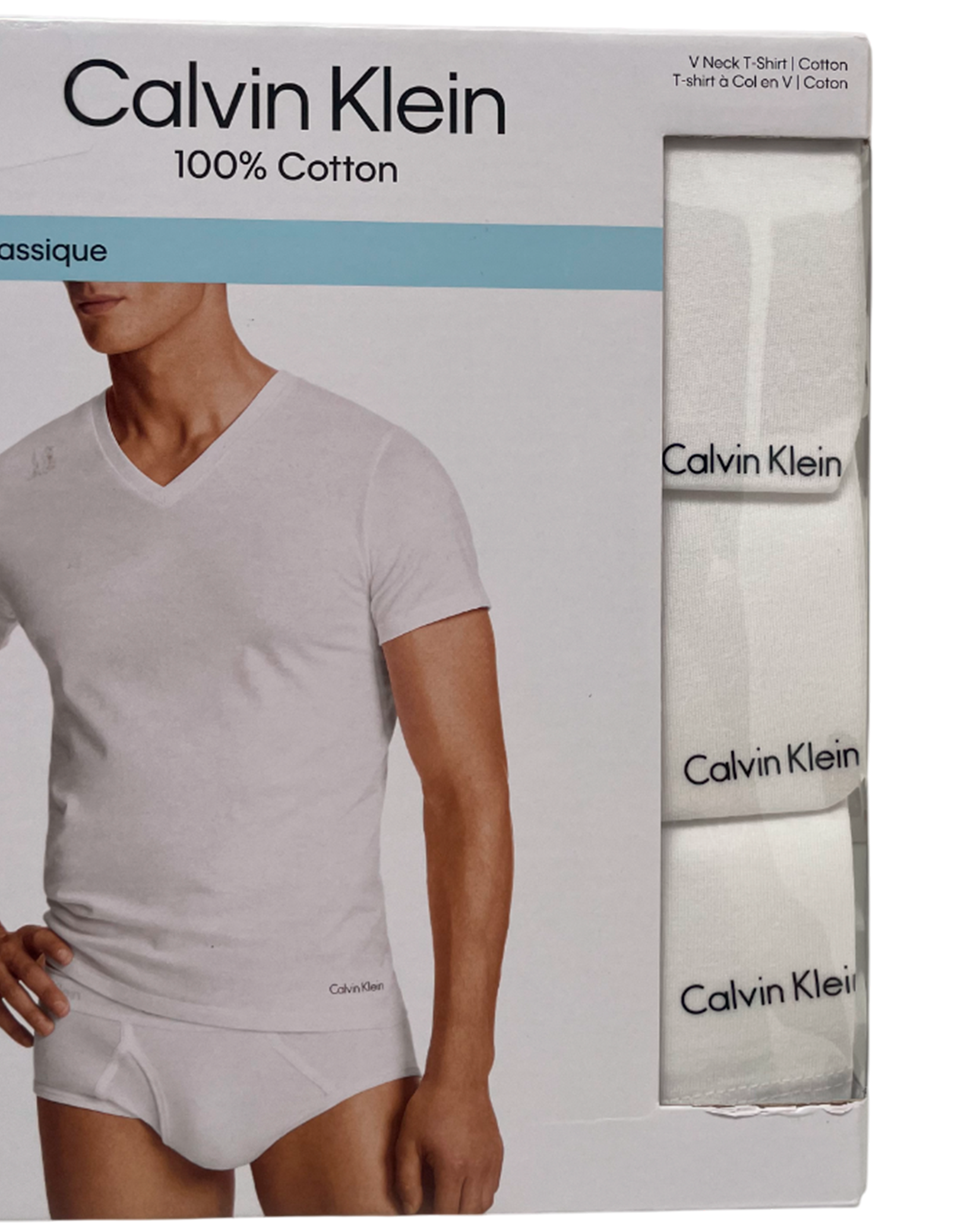 Polo Básico Cuello V Pack x 3 Calvin Klein