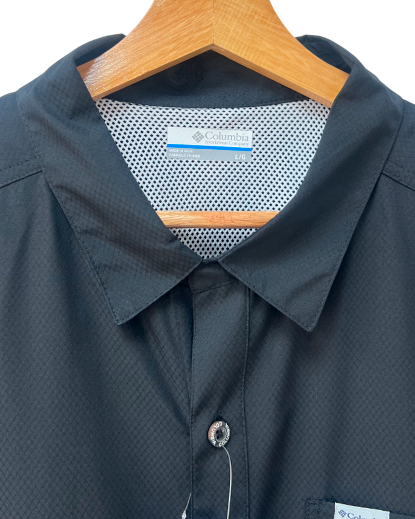 Camisa Columbia PFG Negra Slack Tide
