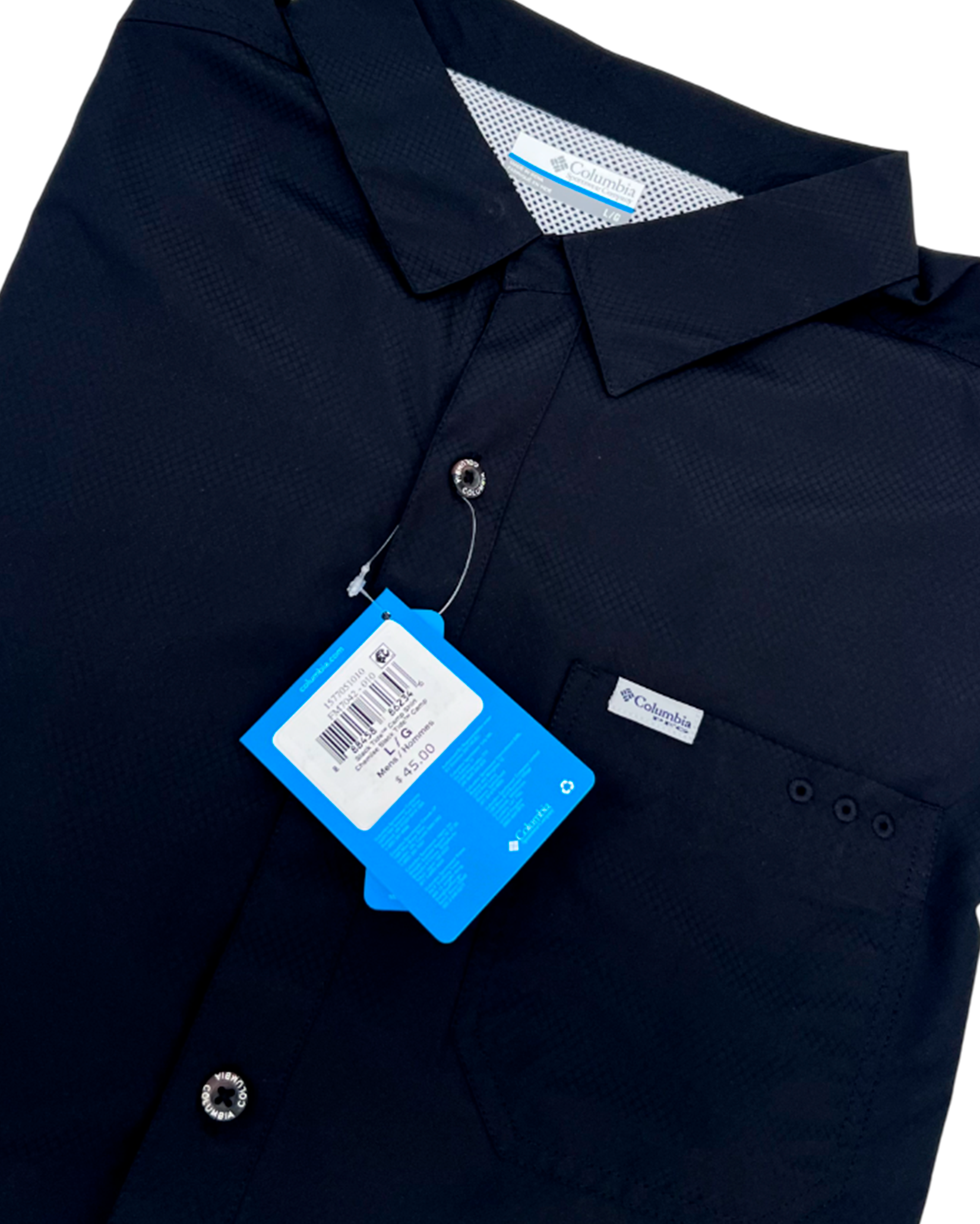 Camisa Columbia PFG Negra Slack Tide