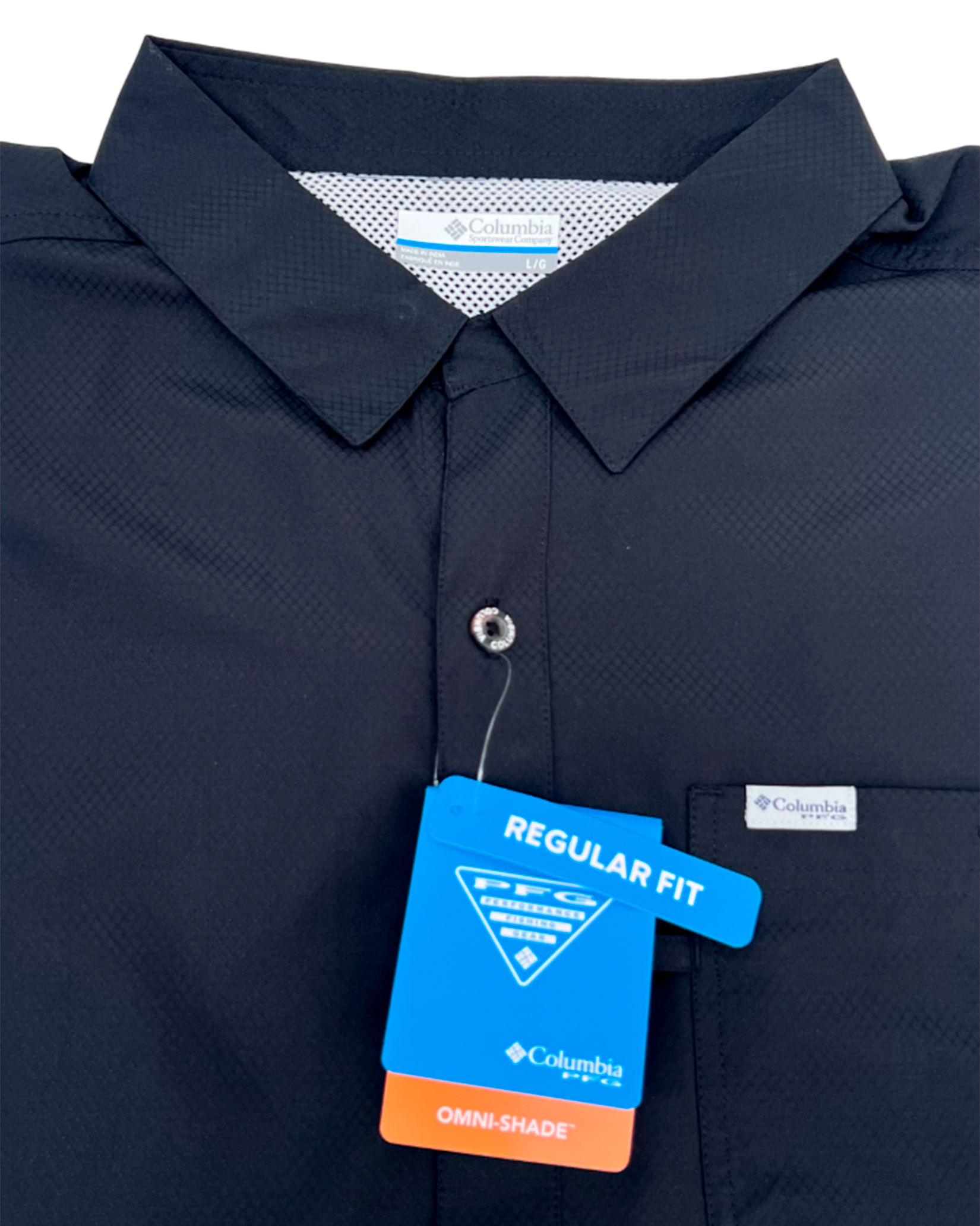Camisa Columbia PFG Negra Slack Tide