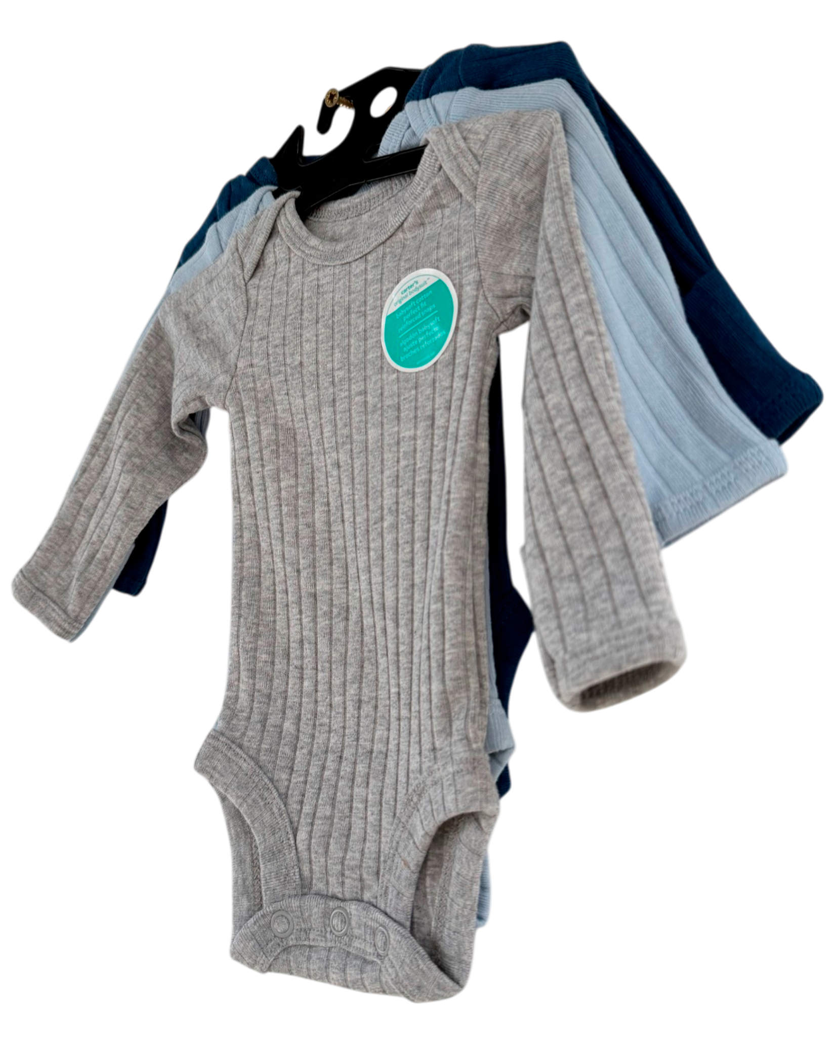 Pack x3 Body Manga Larga Carters Para Bebe