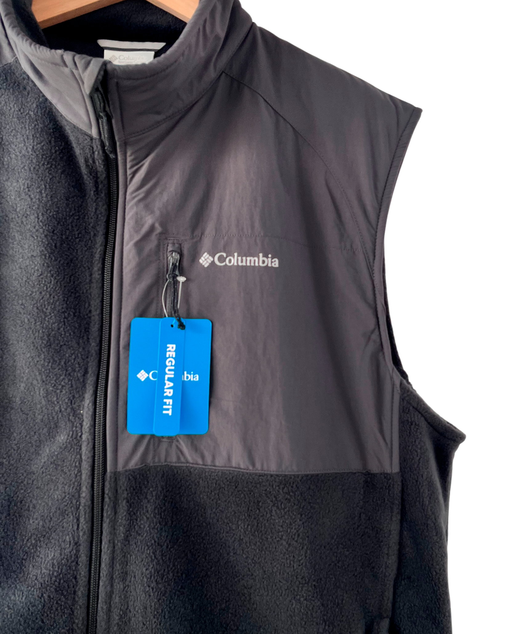 Chaleco Polar Columbia Negro/Gris