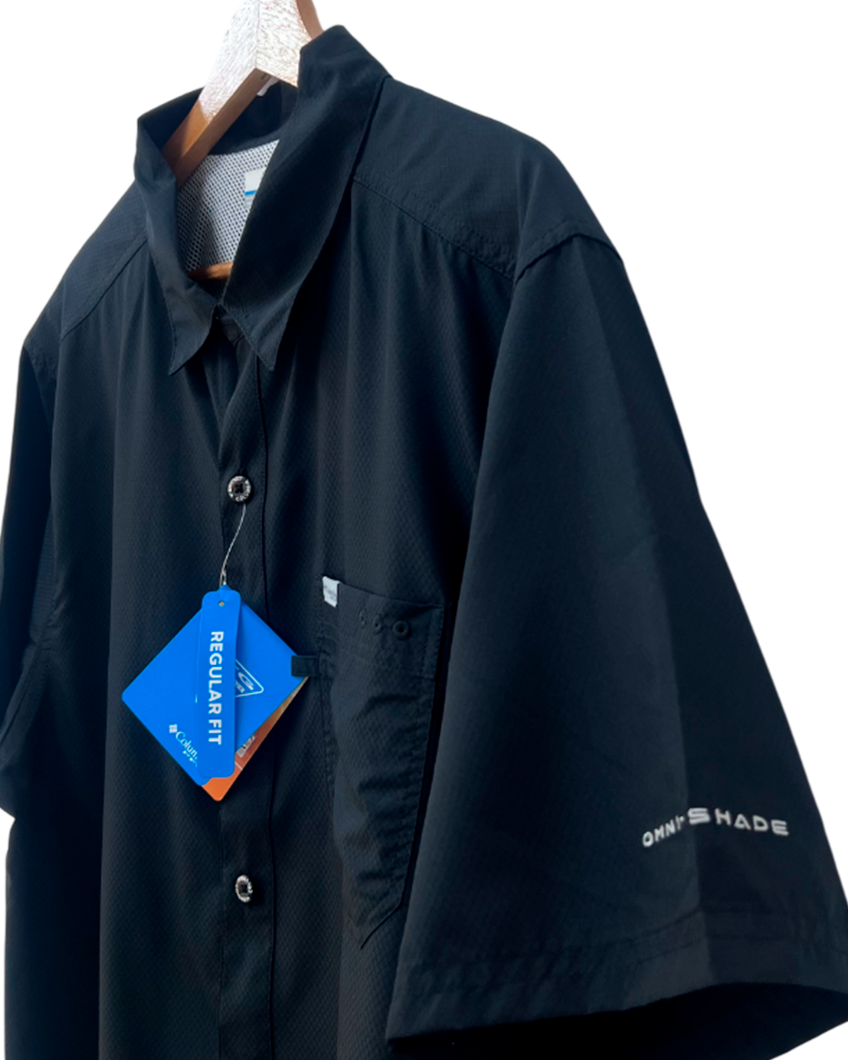 Camisa Columbia PFG Negra Slack Tide