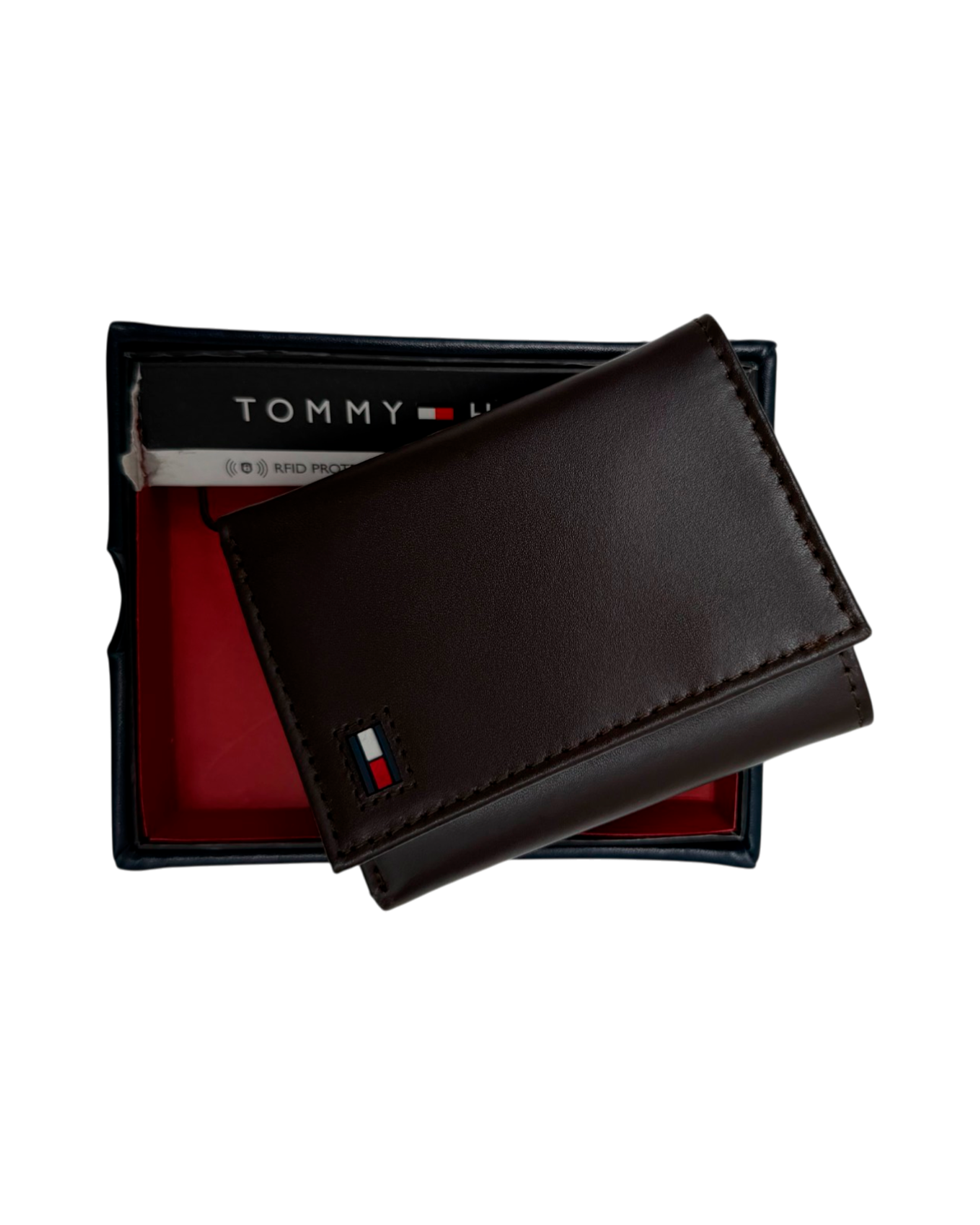 Billetera Tommy Hilfiger Trifold 100% Cuero