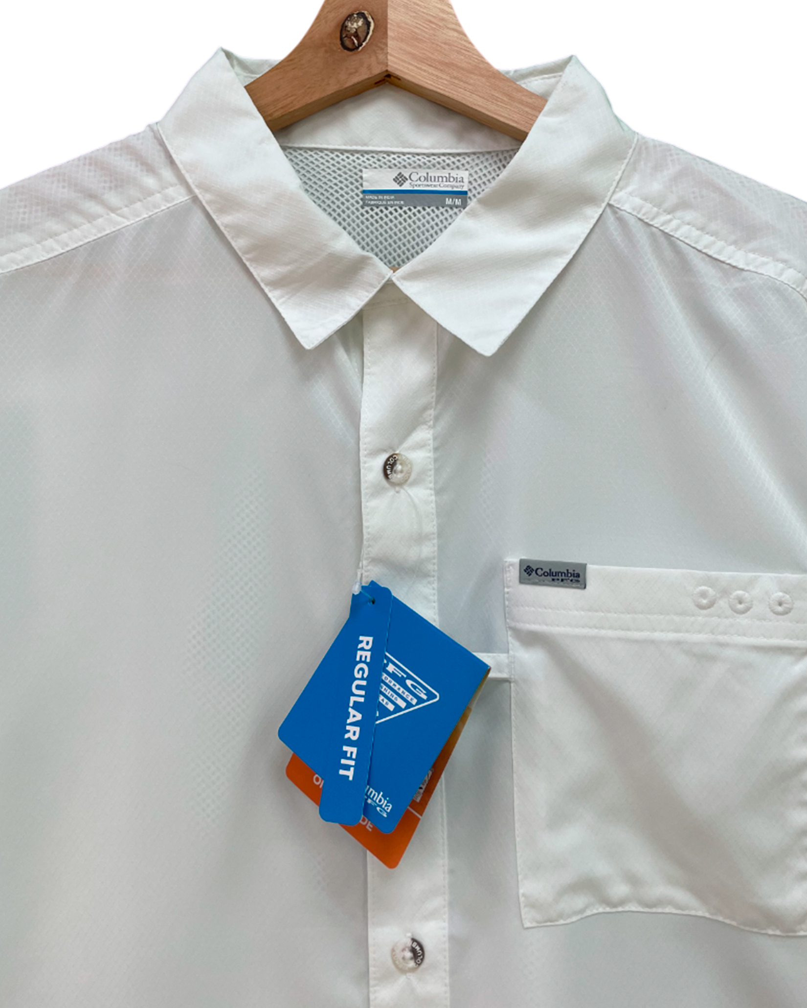 Camisa Columbia PFG Blanca
