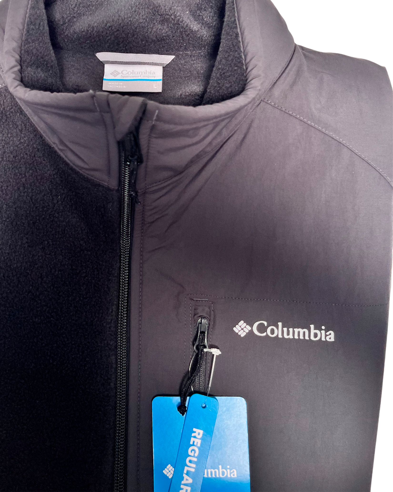 Chaleco Polar Columbia Negro/Gris